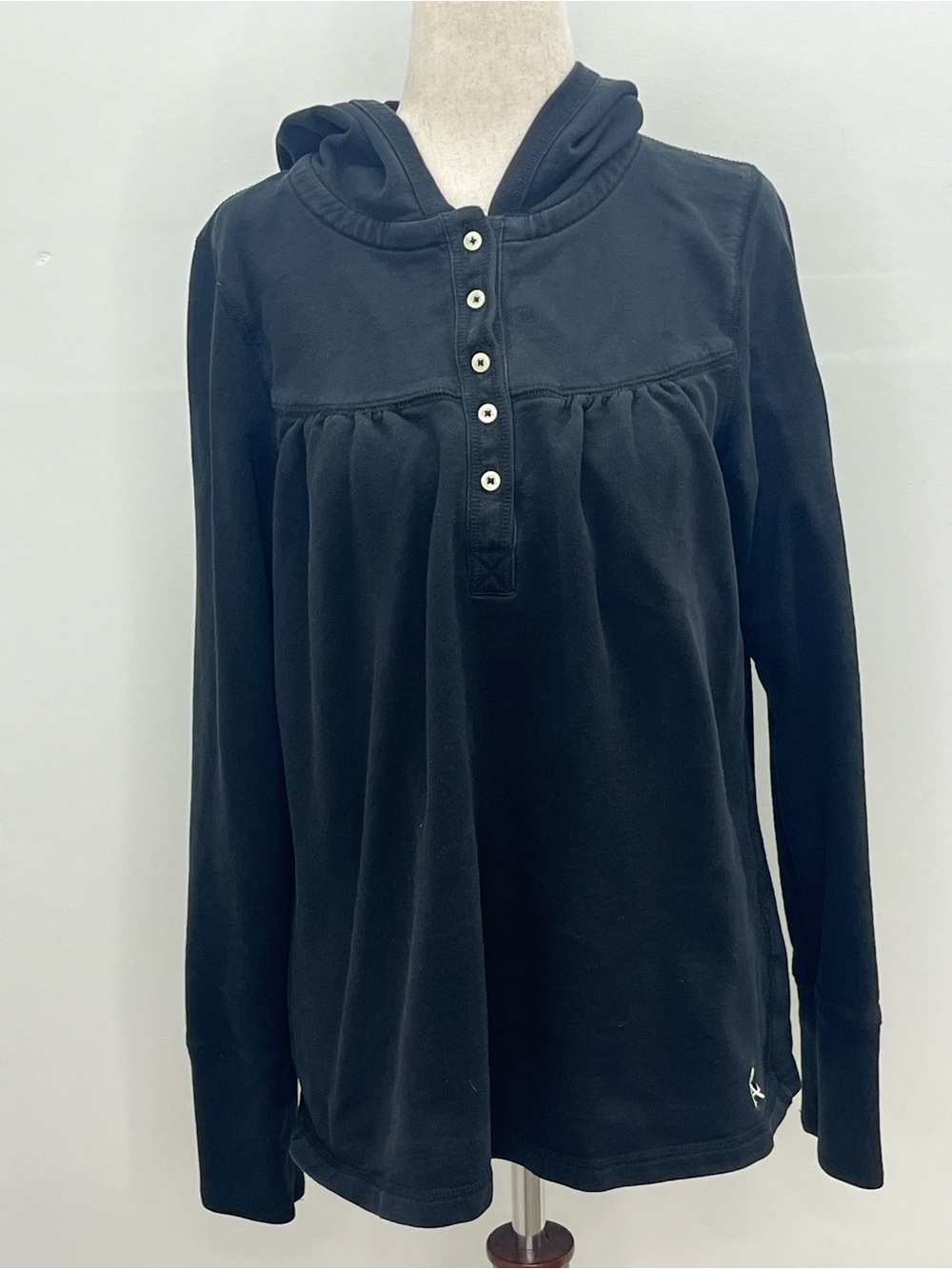 Polo Jeans Co Ralph Lauren Womens Black Hooded Sweatshirt Hoodie Large